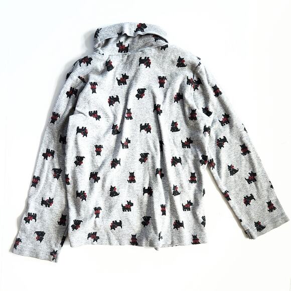 Gymboree Girls Scottie Dog Print Gray Turtleneck | 100% Cotton | Size 6 - Picture 4 of 6